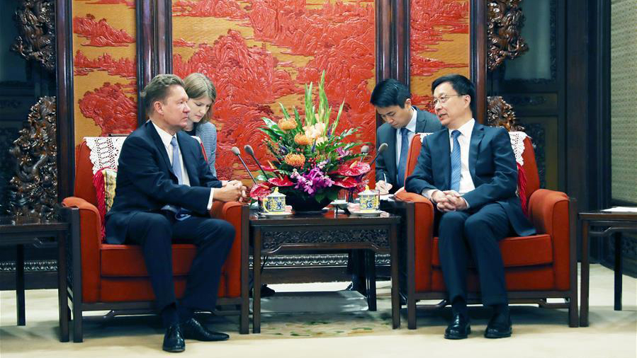 Вице-премьер КНР предложил Газпрому увеличить поставки природного газа в Китай